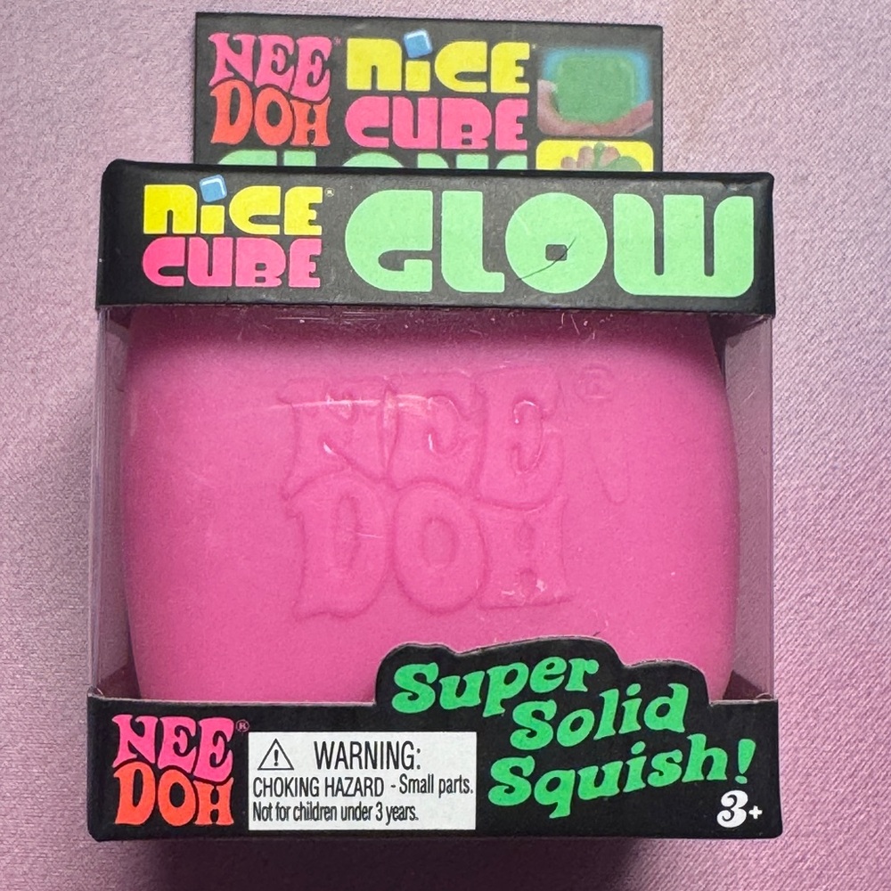 Needoh Nice Cube Glow Pink Squishy